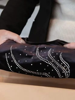 Sort velour gymnastikdragt piger The zone