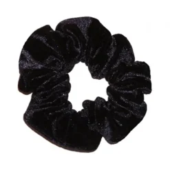 Sort velour hårelastik