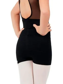 Sorte bløde strik shorts til piger Capezio