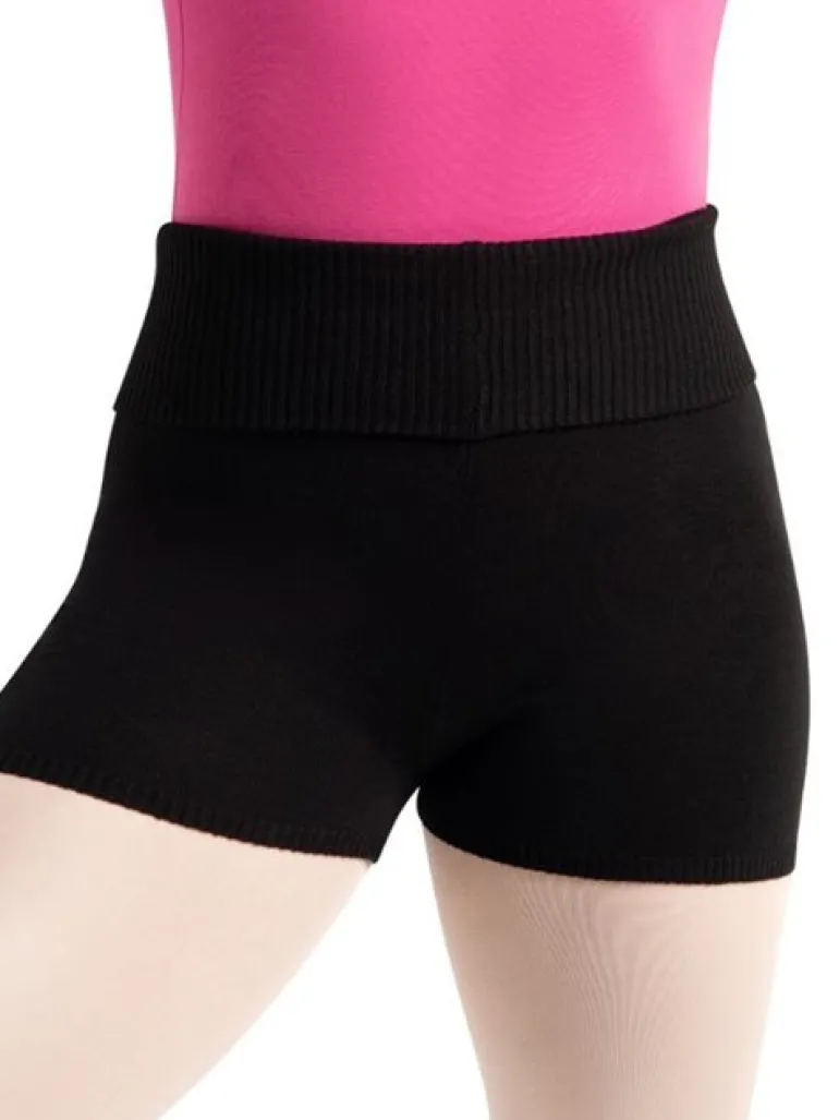 sorte strik shorts til teen og damer Capezio