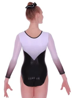 Sort/hvid skinnende gymnastikdragt piger The zone