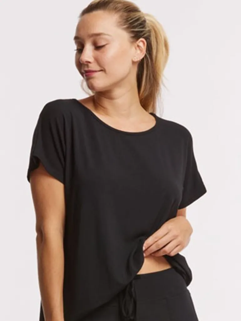 Temps danse sort bambus yogabluse