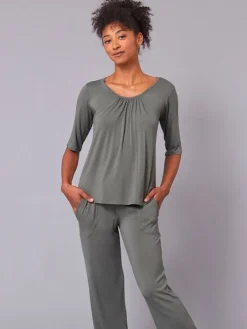 TempsDanse khaki grøn bambus t-shirt