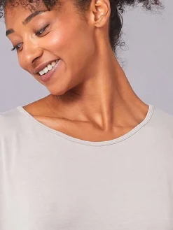 Tempsdanse latte farvet blød bambus t-shirt