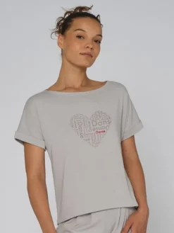 Tempsdanse lys viscose t-shirt til dans med logo