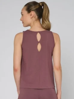 Tempsdanse smuk dæmpet rødbrun tanktop til damer
