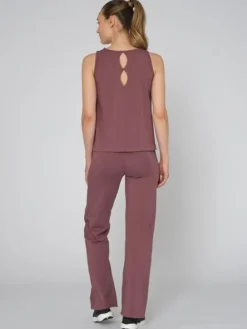 Tempsdanse smuk dæmpet rødbrun tanktop til damer