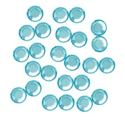 Turkis rhinsten til ansigt, hår og tøj