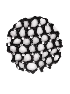 Wear Moi hårnet i hæklet sort strik med flotte sten