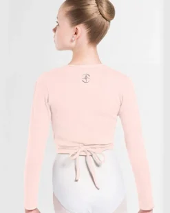 Wearmoi rosa slå om overdel børn ballet/gymnastik