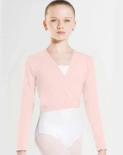Wearmoi rosa slå om overdel børn ballet/gymnastik