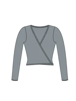 Wearmoi grå slå om overdel ballet og gymnastik