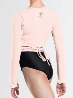 Wearmoi rosa slå om overdel ballet og gymnastik