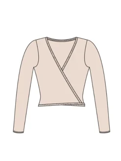 Wearmoi rosa slå om overdel ballet og gymnastik