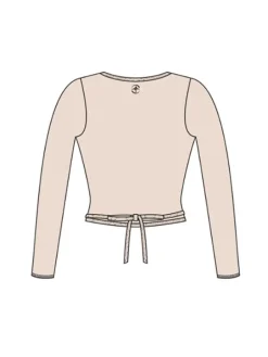 Wearmoi rosa slå om overdel ballet og gymnastik